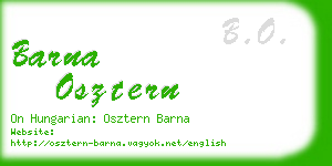 barna osztern business card